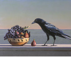 Still Life with fruit and Crow